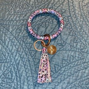 Purple/Pink/Blue Designer Wristlet Keychain Bangle